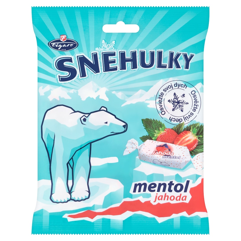 Figaro Sněhulky Mentol jahoda 90g