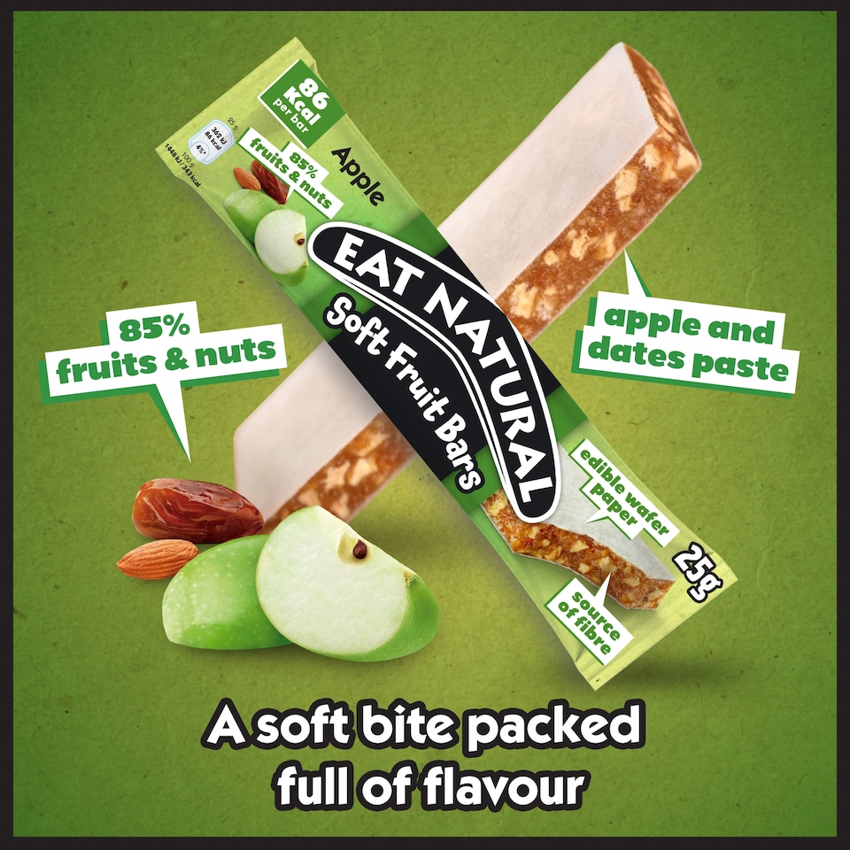 image 1 of Eat Natural Soft Fruit Bars Apple 4 x 25g