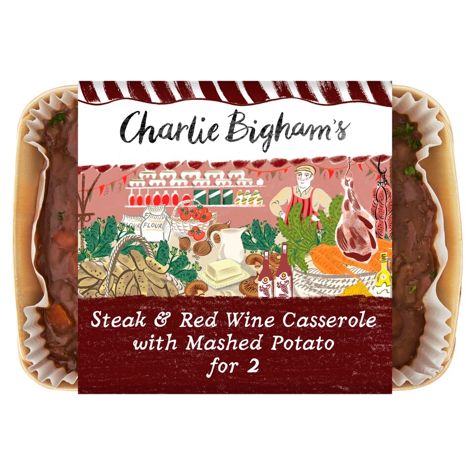 Charlie Bigham's Steak & Red Wine Casserole With Mashed Potato 800g