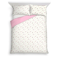 F&F Home Strawberry Flower Duvet Set Double  