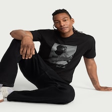 Tupac Shakur Pure Cotton T-Shirt in Black