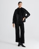 image 1 of  F&F Ribbed Wide Leg Co-ord Trousers in Black