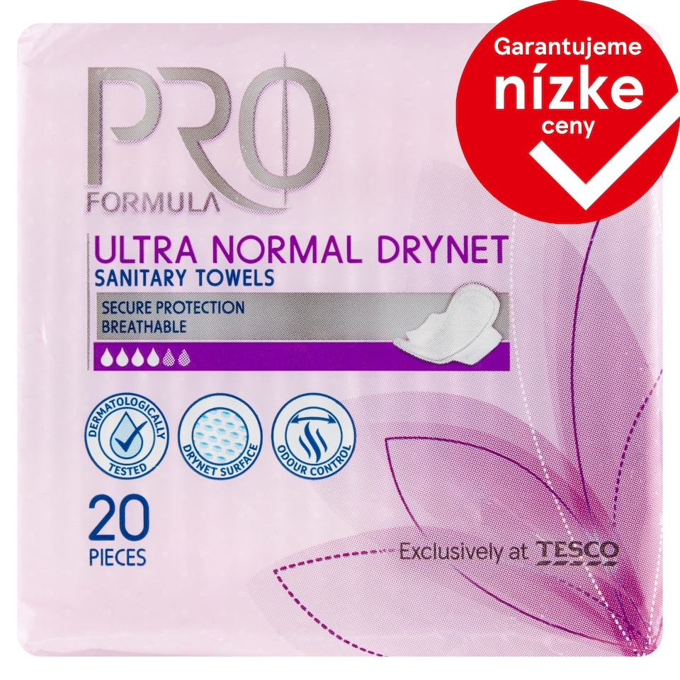 Tesco Pro Formula Wings Ultra Normal Drynet hygienické vložky 20 ks