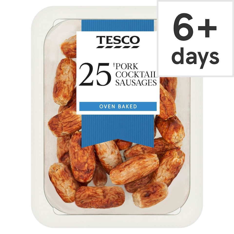 Tesco 25 cocktail sausage 200g