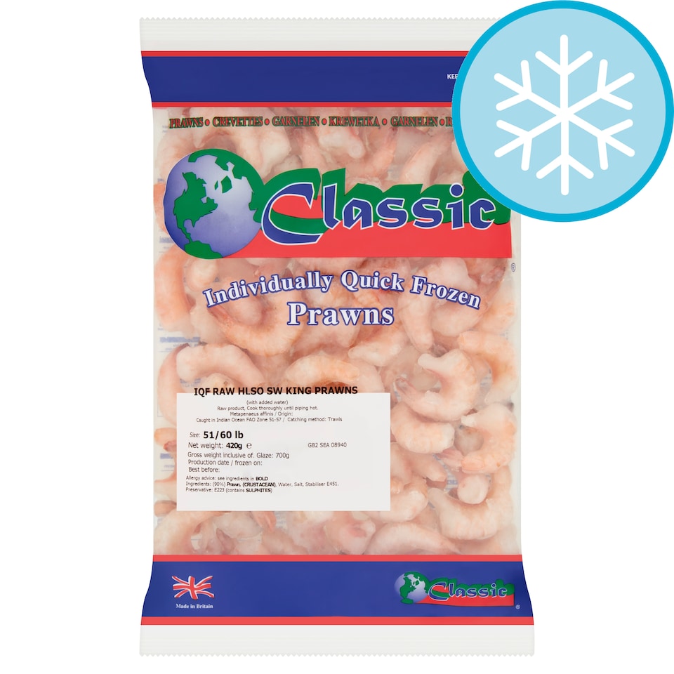 Classic Iqf Raw Hlso Sw King Prawn 51/60 420G