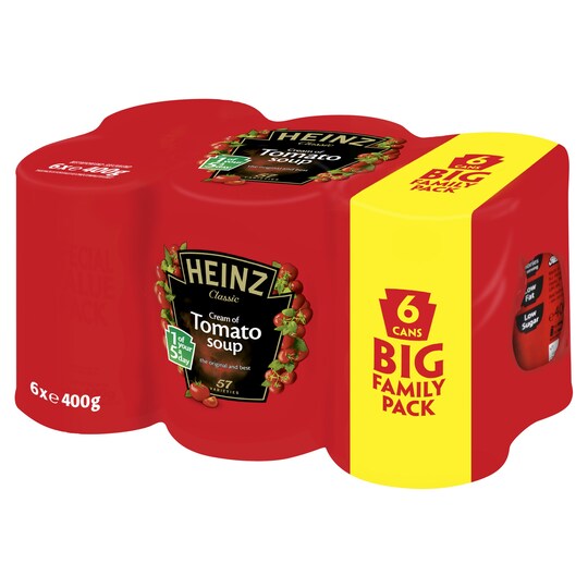 Heinz Cream Of Tomato Soup 6 X 400G Tesco Groceries