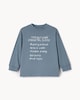 image 3 of F&F Boys Pure Cotton Slogan Long Sleeved Top in Blue