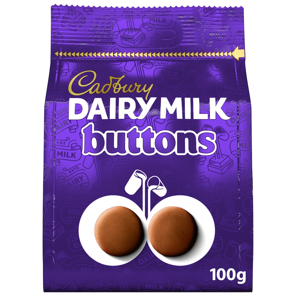 Cadbury Dairy Milk Chocolate Buttons Bag 100G