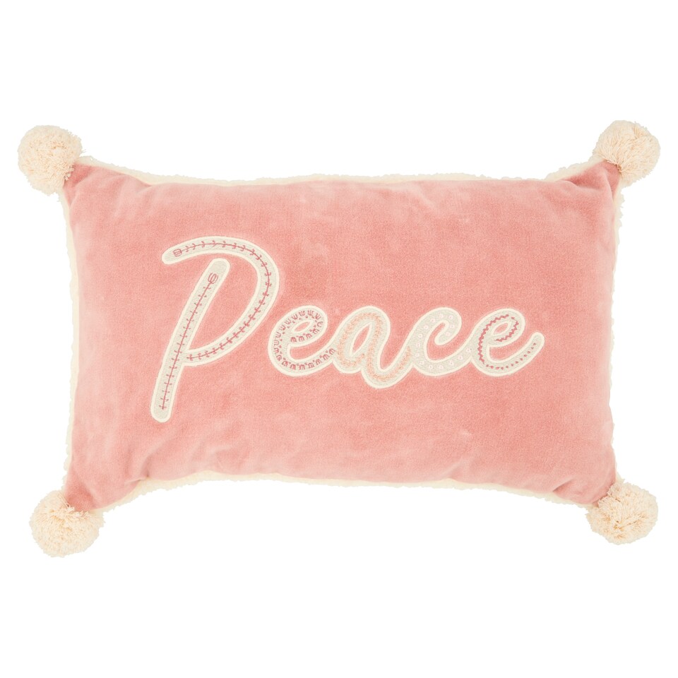 image 1 of F&I Powdered Stones Peace Cushion - Pink