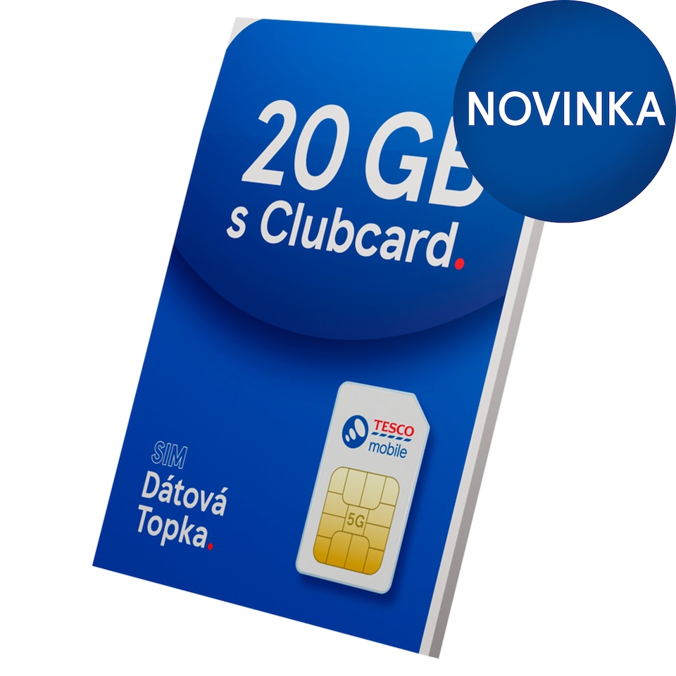 Tesco Mobile SIM Dátová Topka 20 GB s Clubcard