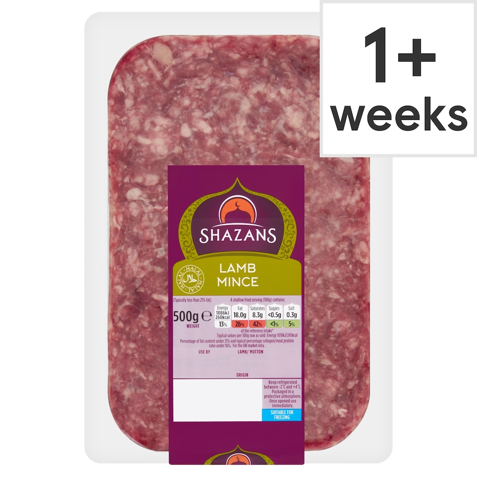 Shazans Halal Lamb Mince 500G