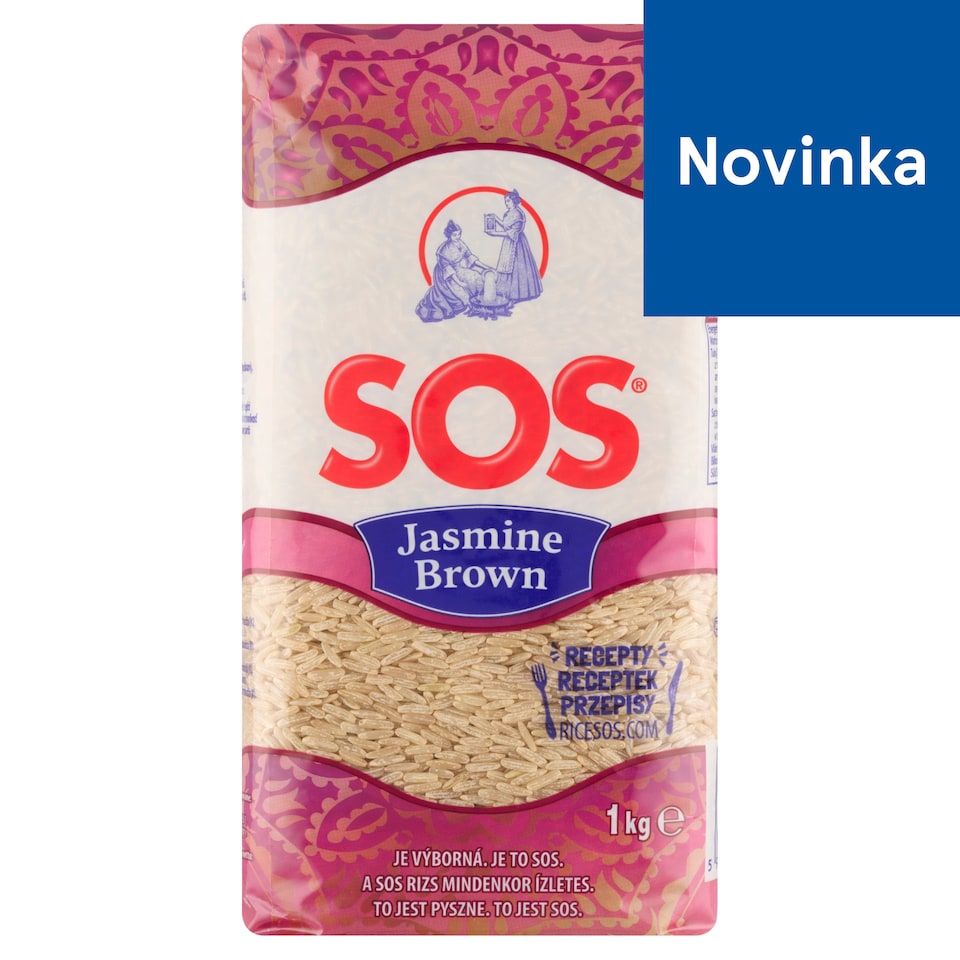 image 1 of SOS Jasmine Brown Long Grain Brown Husked Rice 1 kg