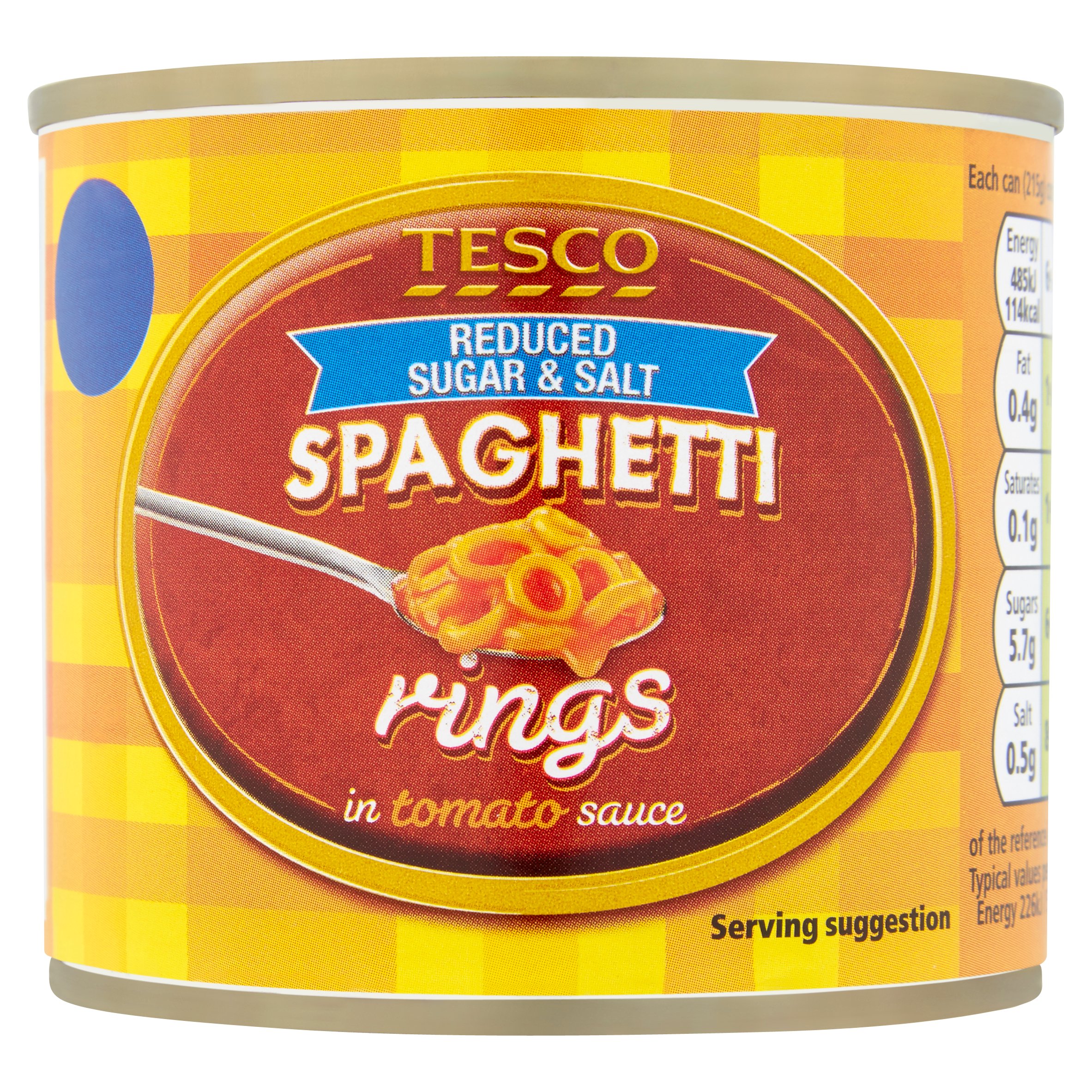 Tesco Red/S&S Spaghetti Rings 215G - Tesco Groceries