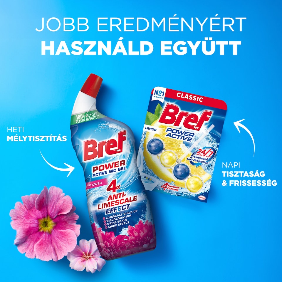 image 1 of Bref Power Active Flower Toilet Cleaner 750 ml