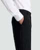 image 2 of F&F Tailored Fit Tuxedo Trousers in Black