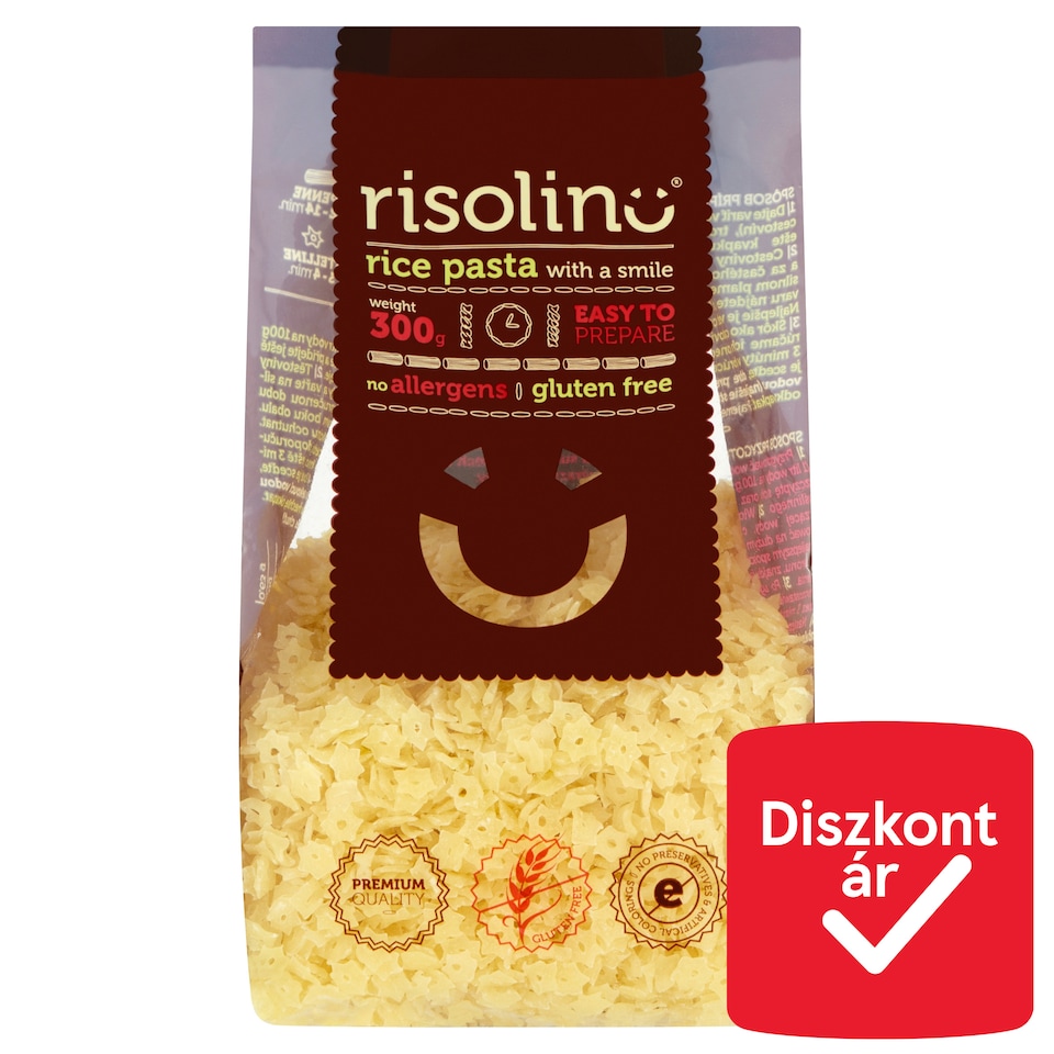 Risolino Stelline természetesen gluténmentes rizstészta 300 g  1. kép