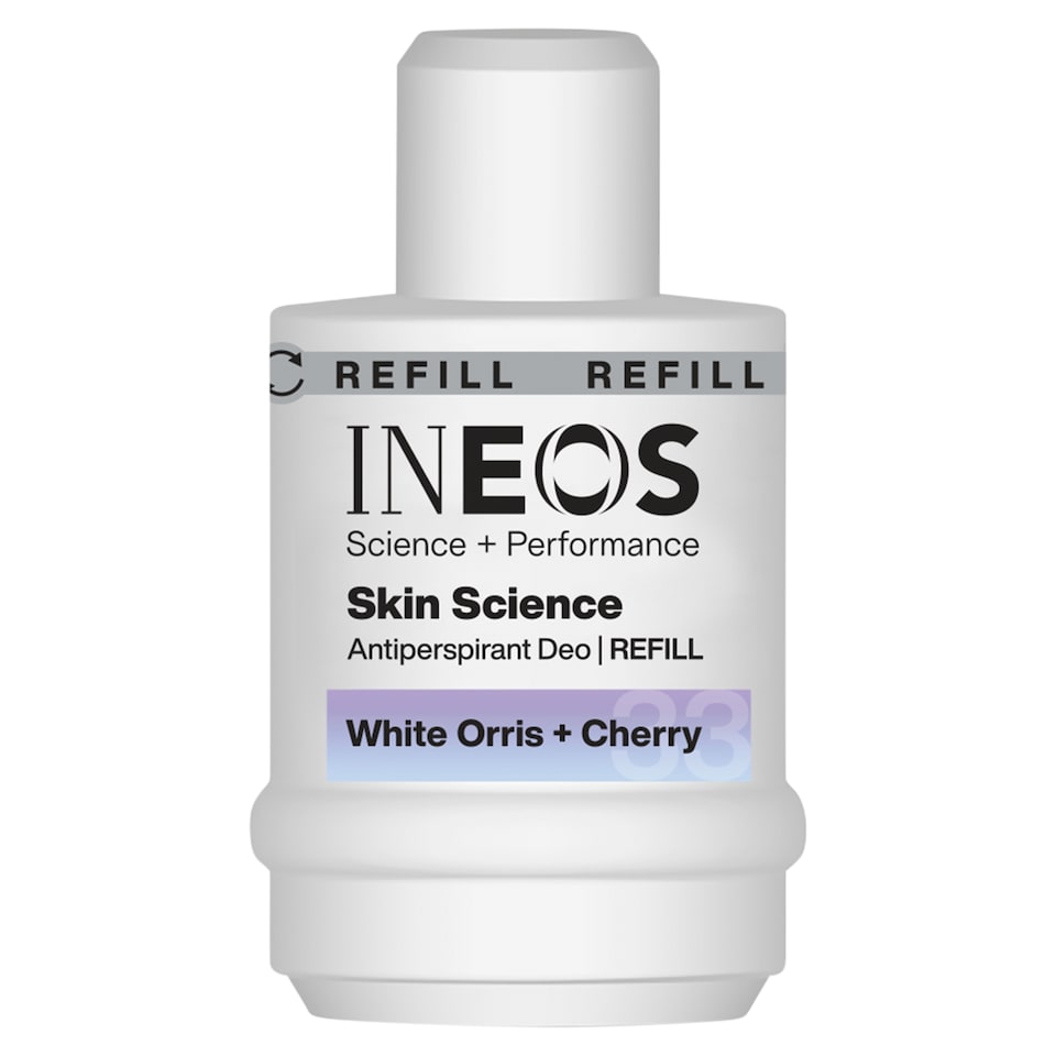 image 1 of INEOS Skin Science White Orris + Cherry Antiperspirant Deodorant Roll On Refill 50ml