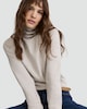 image 2 of F&F Knitted Roll Neck Jumper with Wool in Neutral