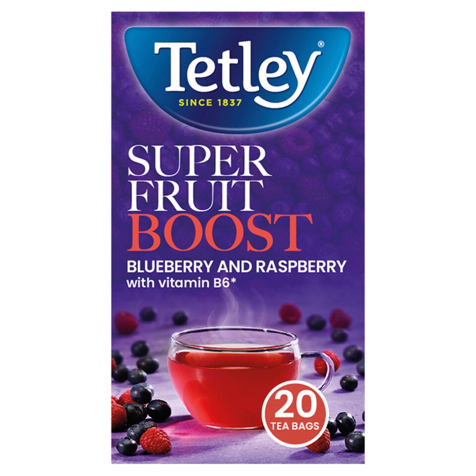 image 1 of Tetley Super Fruit Boost Blueberry &R/Berry 20S 40G
