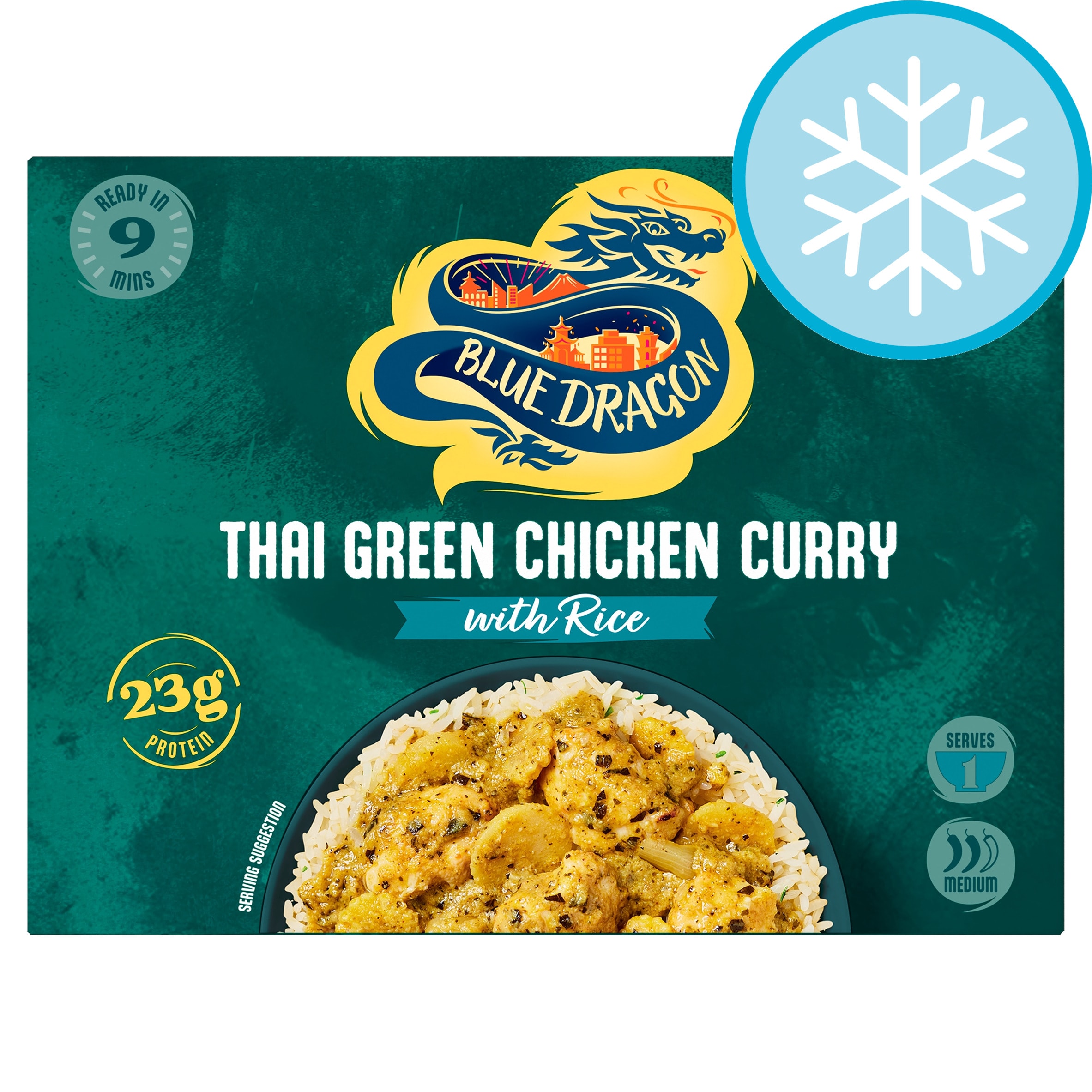 Blue Dragon Thai Green Chicken Curry with Coriander Rice Ready Meal 400g