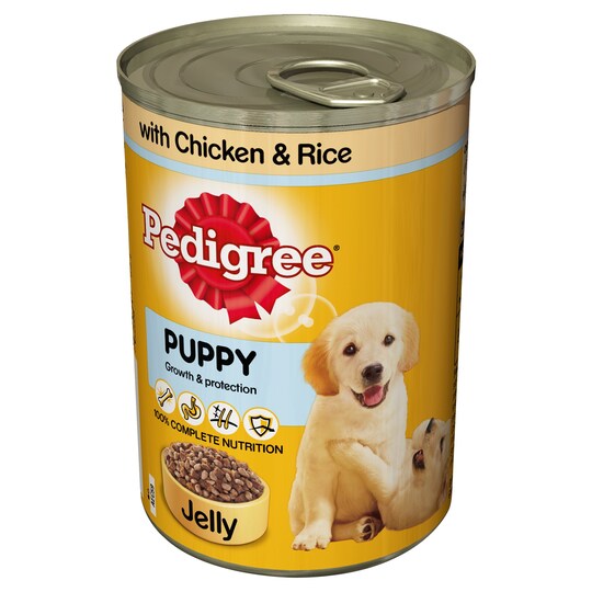 Pedigree Puppy Cuts In Jelly Chicken & Rice Tesco Groceries