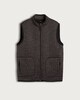 image 4 of F&F Snit Textured Zip Through Sleeveless Gilet in Grey