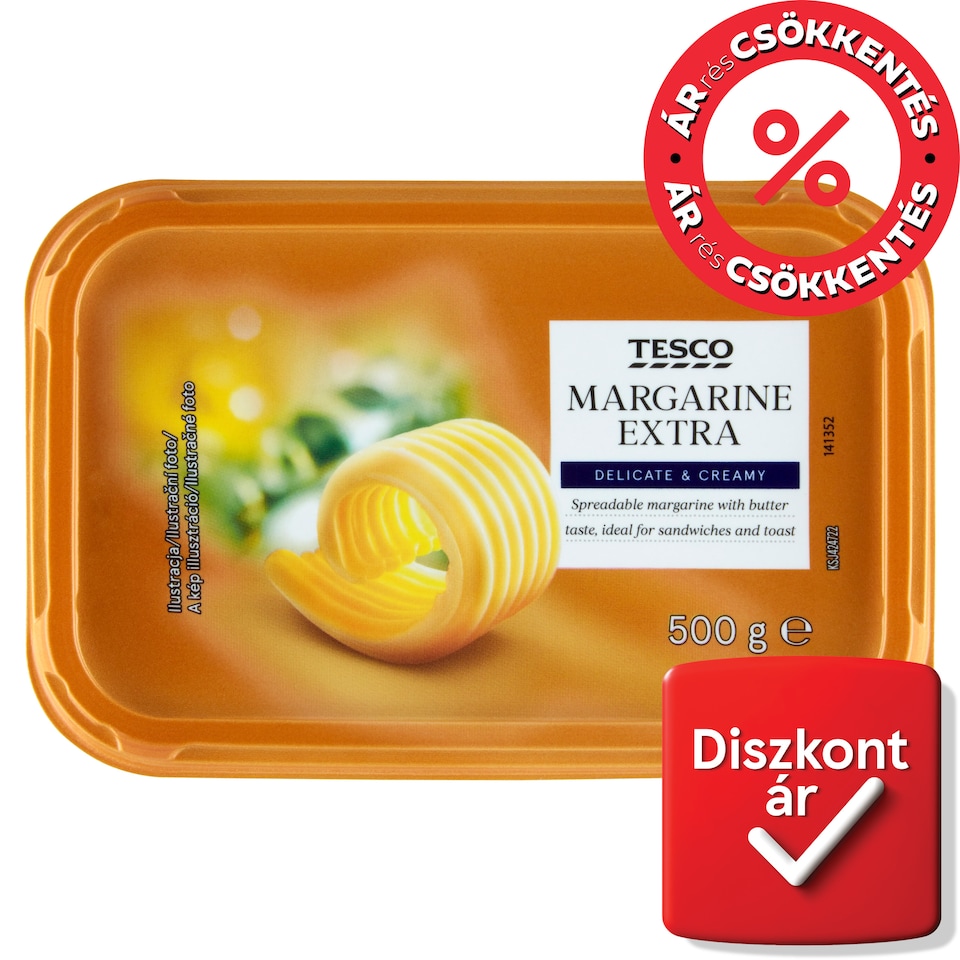 Tesco Margarine Extra félzsíros margarin 500 g