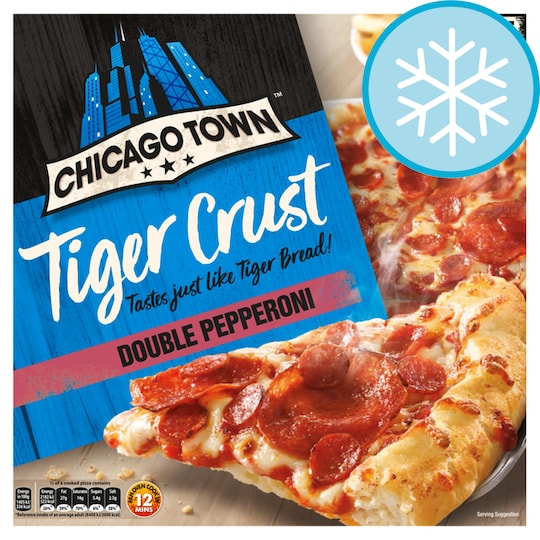 Chicago Town Tiger Crust Double Pepperoni Pizza 320G Tesco Groceries