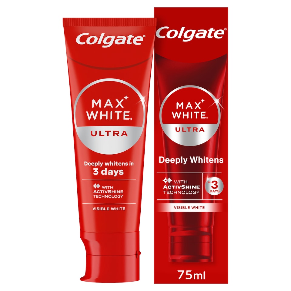 image 1 of Colgate Max White Ultra Active Foam Whitening Toothpaste 75ml