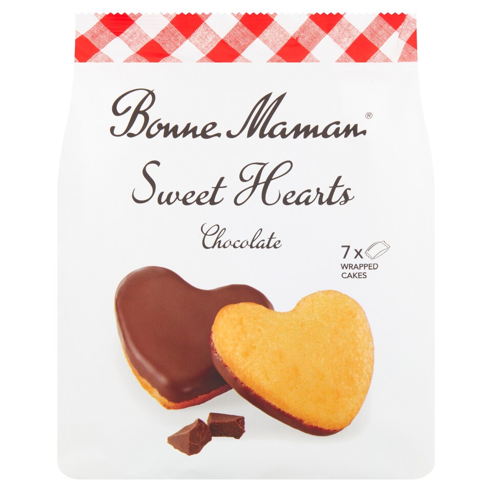 Bonne Maman Chocolate Coated Sweet Hearts 7 Pack 175G