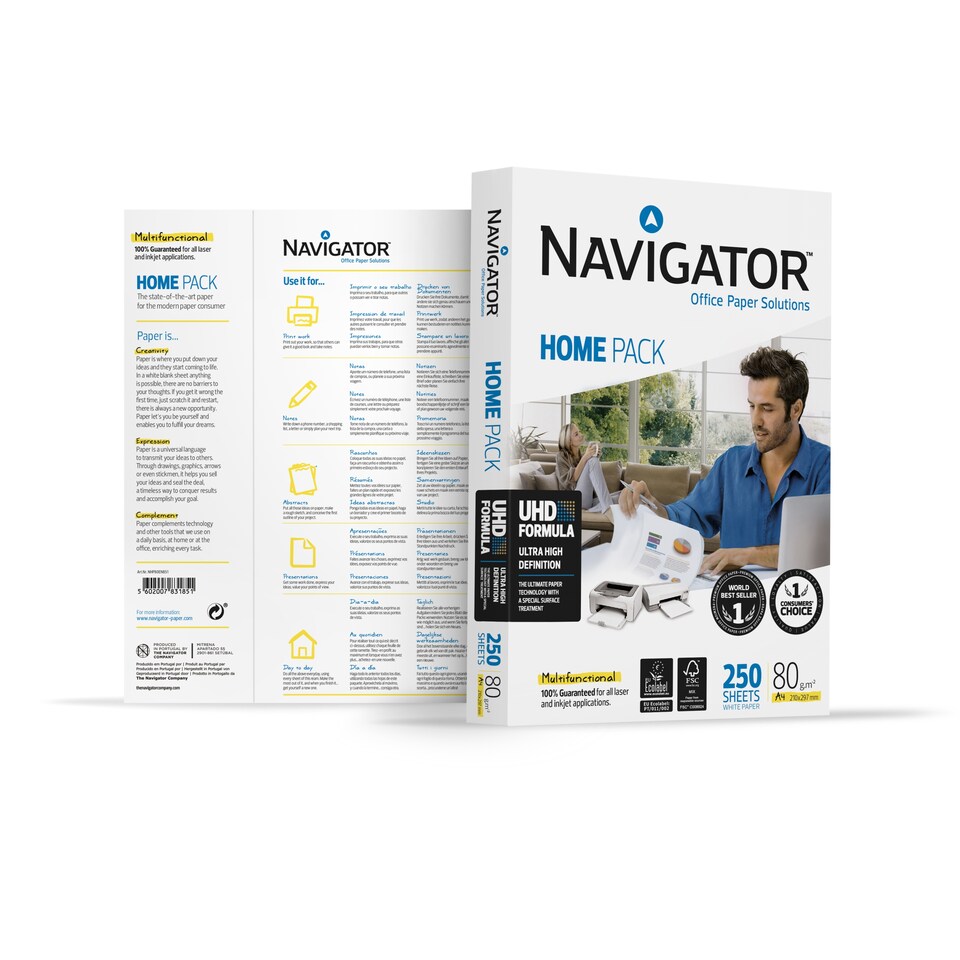 image 1 of Navigator Home Pack Paper 80gsm 250 sheets 