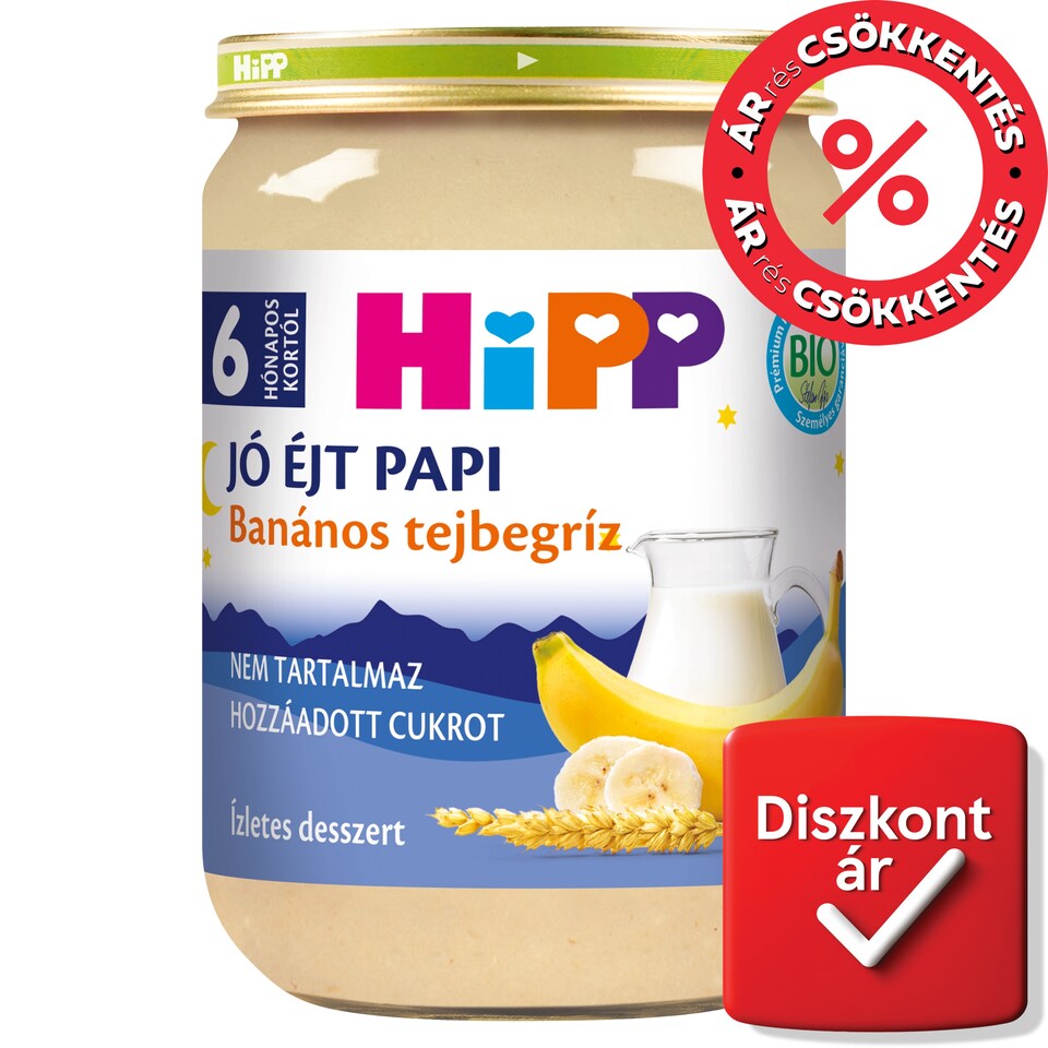 HiPP Jó Éjt Papi Organic Banana Milk-Based Baby Dessert 6 Months+ 190 g