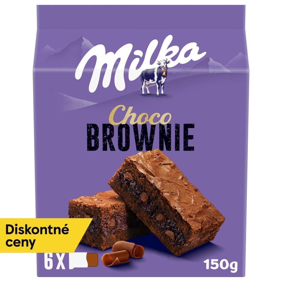 obrázok 1 z Milka Choco Brownie jemné pečivo s čokoládou, mliečnou čokoládou a kúskami mliečnej čoko. 150 g