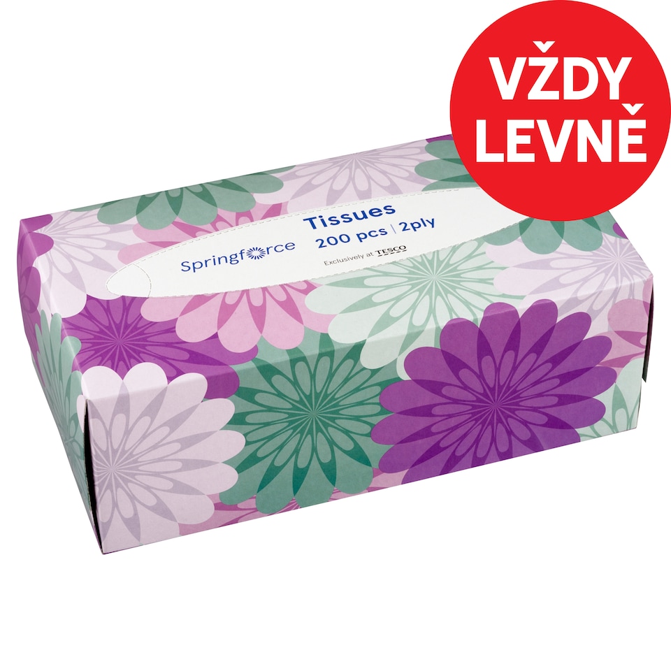image 1 of Springforce Tissues 2 Ply 200 pcs