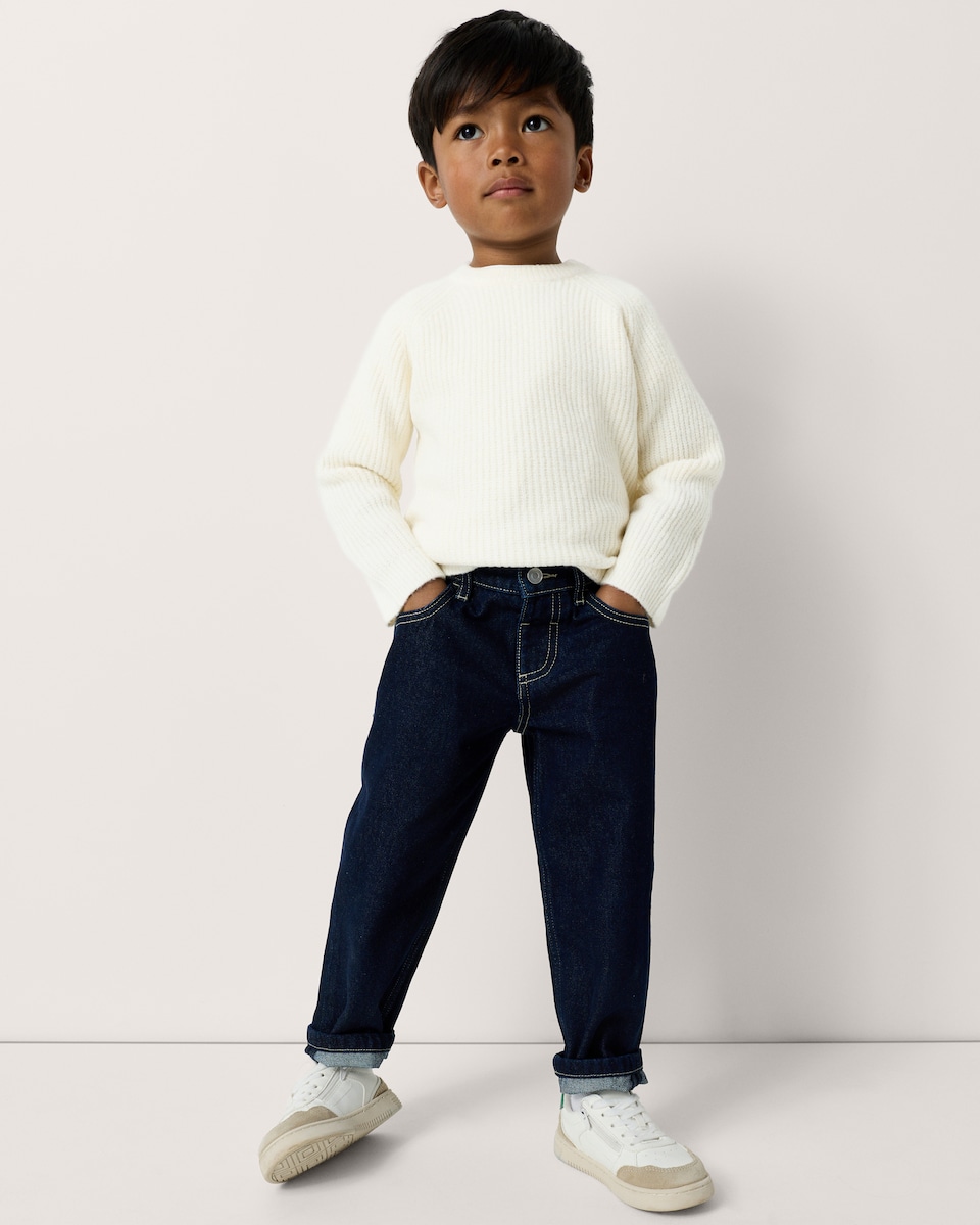 image 1 of F&F Boys Pure Cotton Jeans in Navy