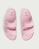 image 2 of F&F Girls Double Strap Buckle Sliders in Pink