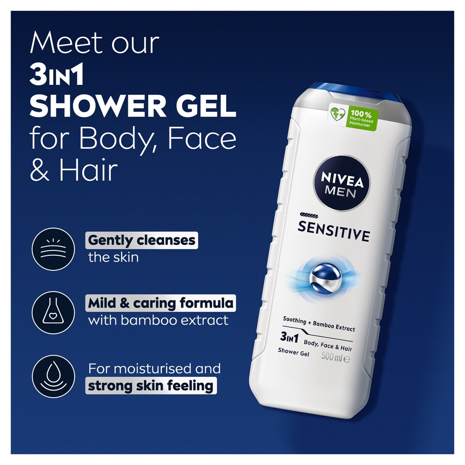 image 1 of Nivea Men Sensitive Shower Gel 500Ml