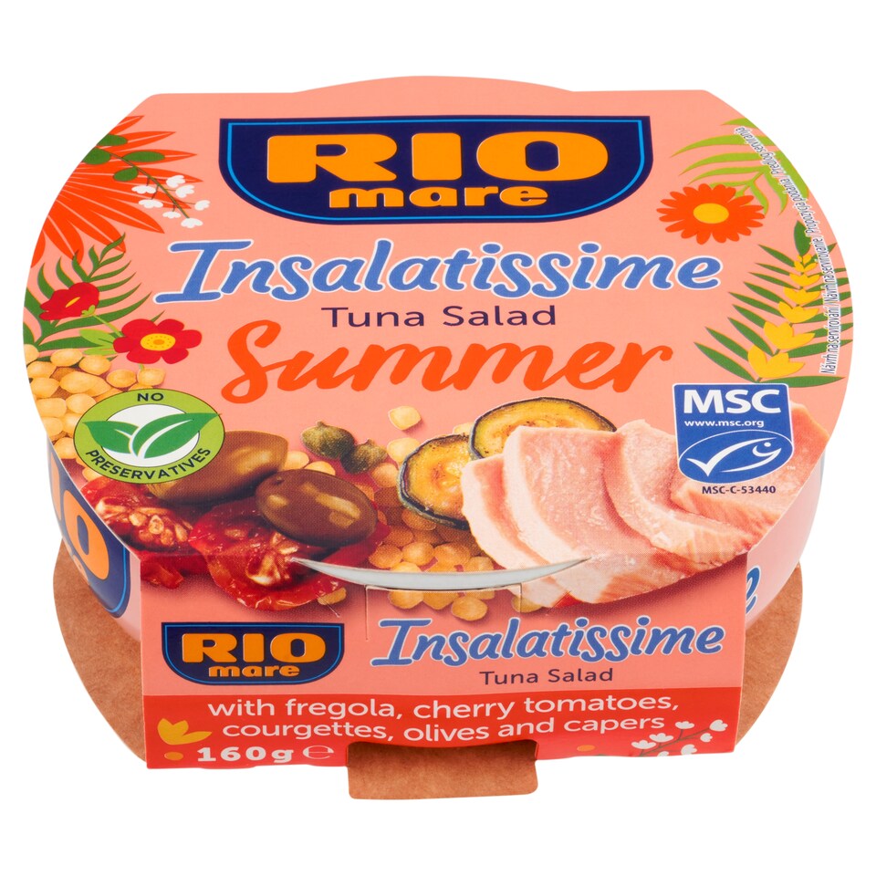 image 1 of Rio Mare Insalatissime Summer Tuna Salad with Fregola, Cherry Tomatoes, Courgettes and Olives 160 g