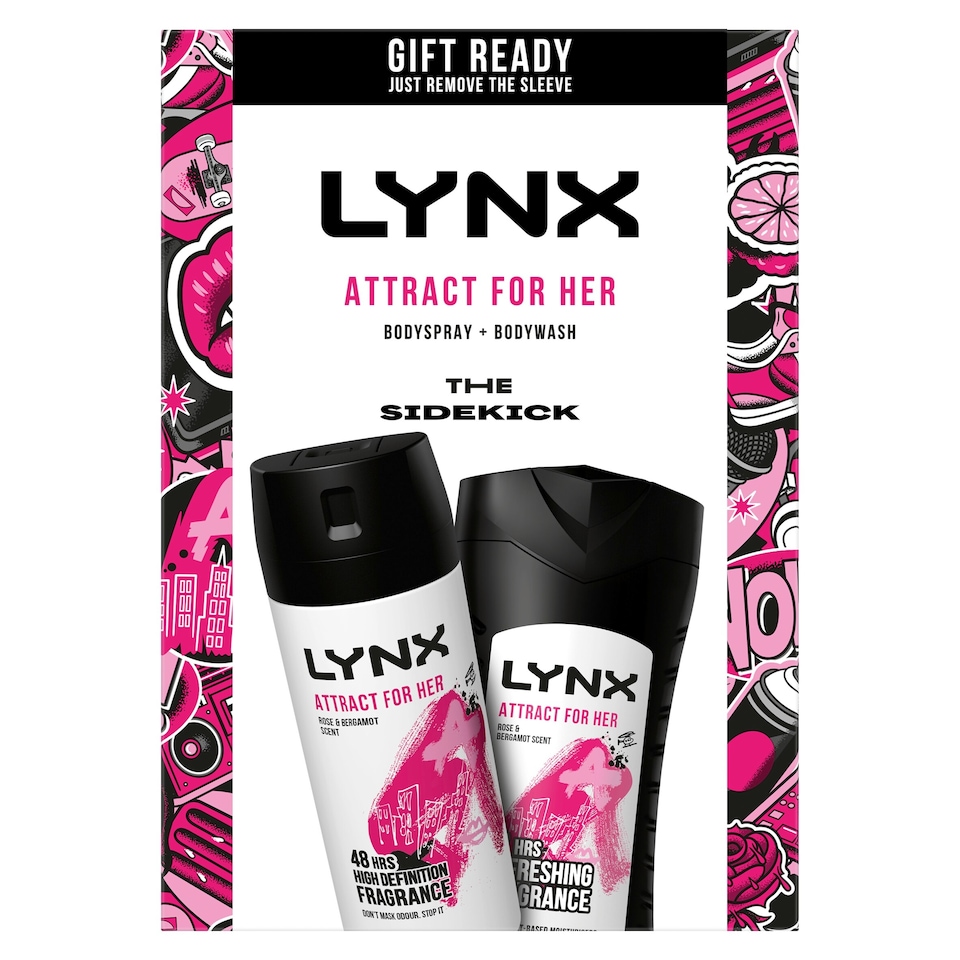 image 1 of Lynx Attract for Her Bodyspray & Bodywash Gift Set