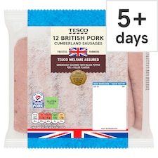 Tesco British Cumberland Sausages 12 Pack 681G