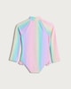 image 2 of F&F Girls Ombré Long Sleeved Swimsuit in Multi Pink