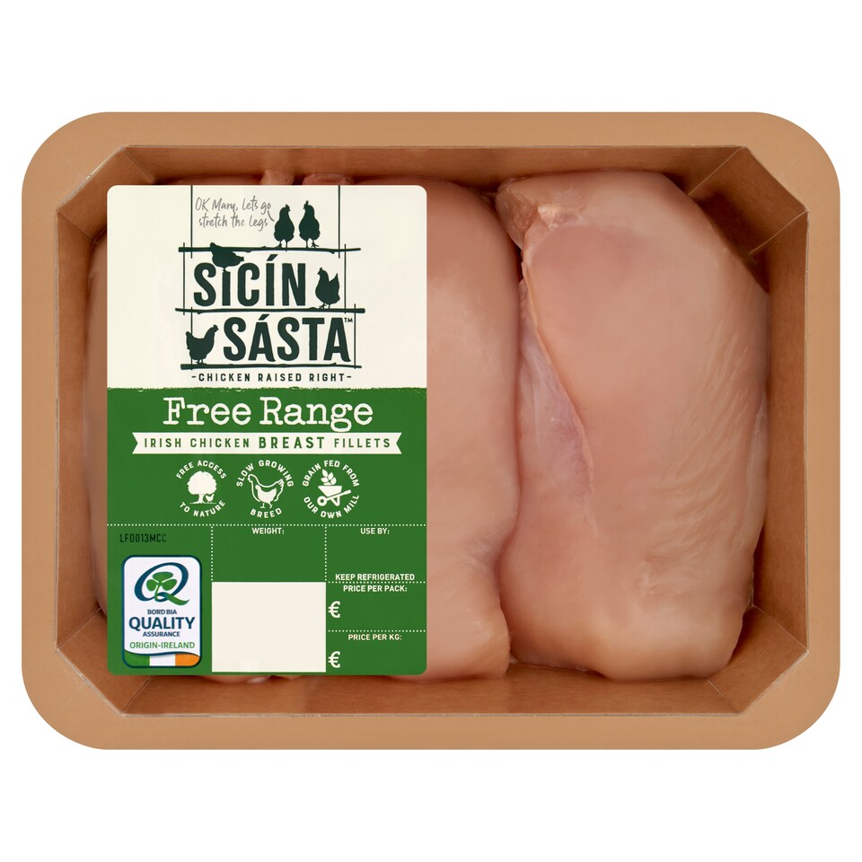 Sicin Sasta Free Range Irish Chicken Breast Fillets 500G