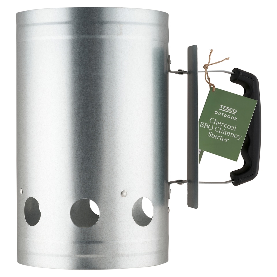 Tesco Outdoor Charcoal BBQ Chimney Starter 16.9 x 27.2 cm