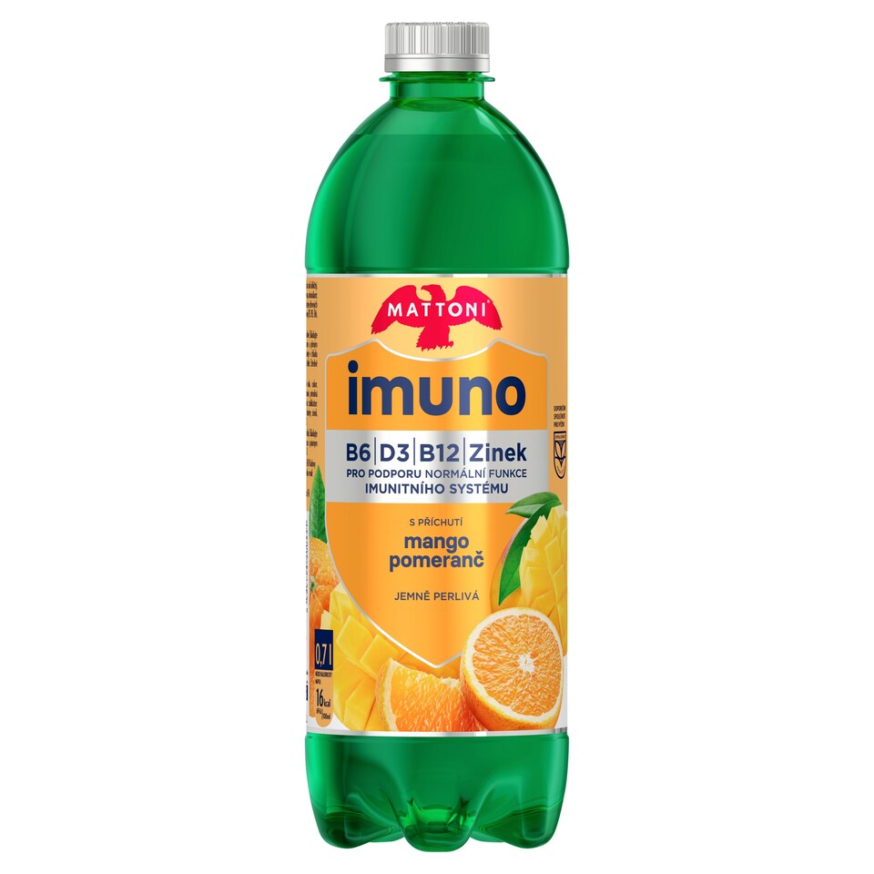 Mattoni Imuno s příchutí mango pomeranč jemně perlivá 0,7l