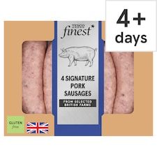 Tesco Finest 4 Signature Pork Sausages 440g