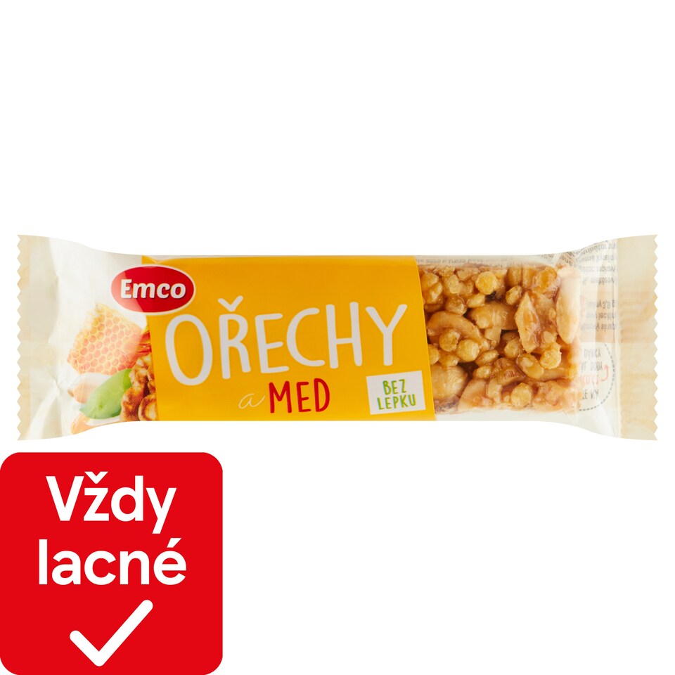 Emco Arašidová tyčinka s mandľami, vlašskými orechmi a medom 35 g