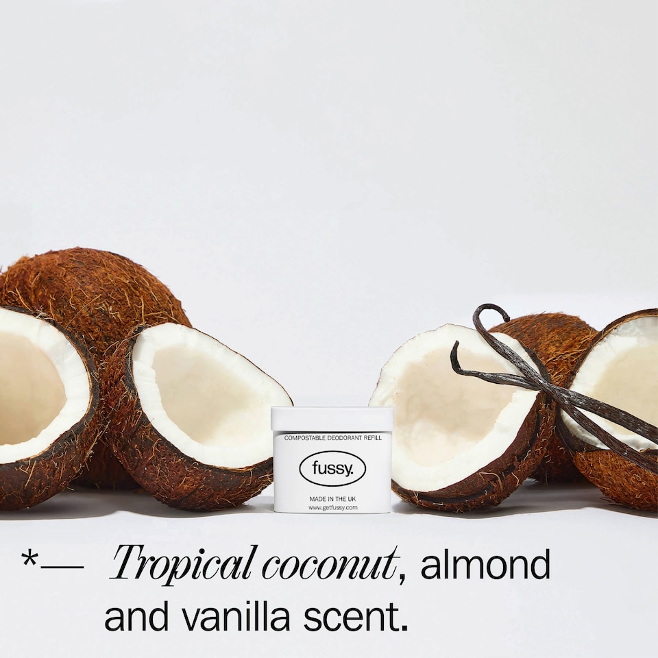 image 1 of Fussy Refillable Natural Deodorant Coconut Milk 40g