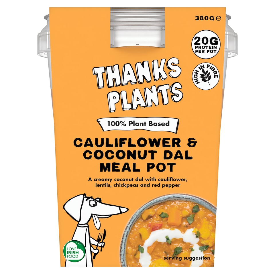 Thanks Plants Cauliflower & Coconut Dal Meal Pot 380g