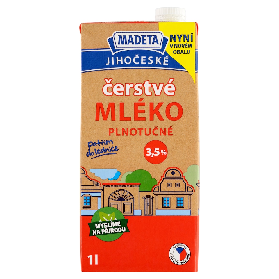 image 1 of Madeta South Bohemian Fresh Whole Milk 3.5% 1L