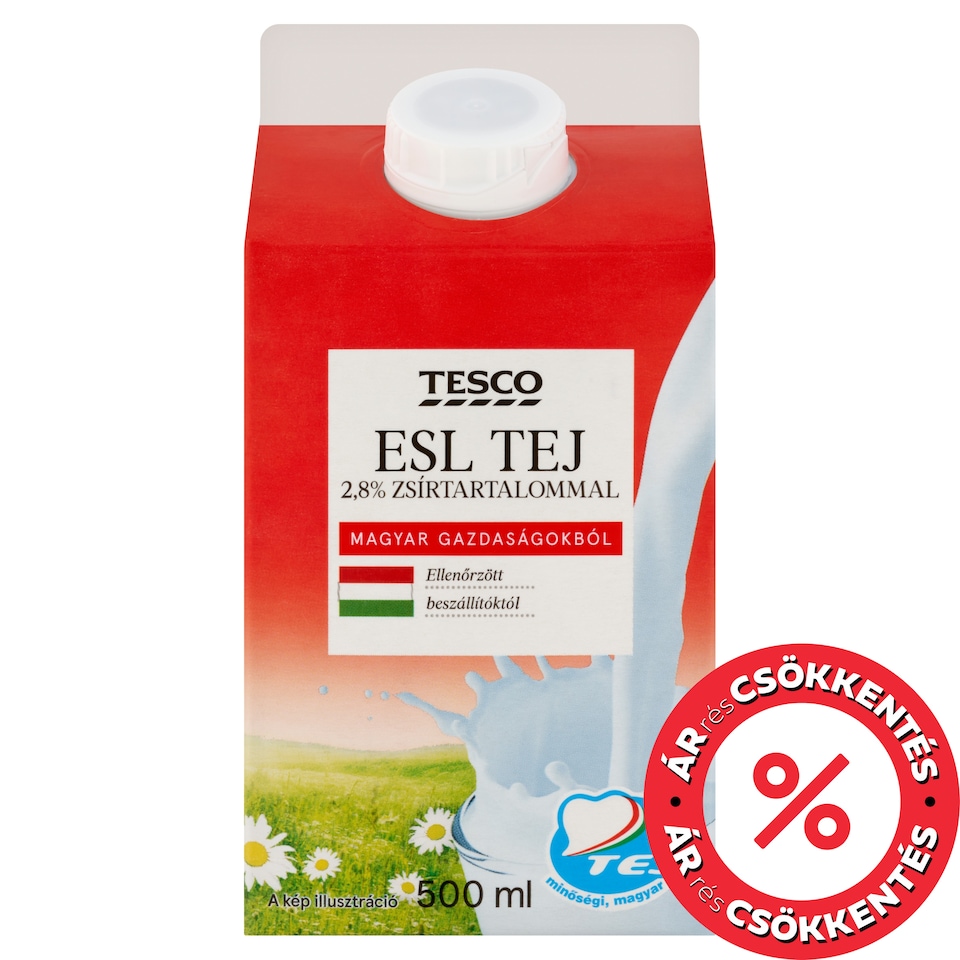 Tesco ESL Semi-Fat Milk 2,8% 500 ml